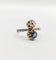 Bague 44 Bague Toi et Moi or, diamant et saphir épaulés (circa 1910) 58 Facettes A05407
