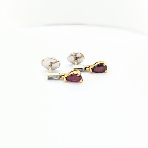 Boucles d'oreilles Boucles d'oreilles diamants et rubis 58 Facettes 29567
