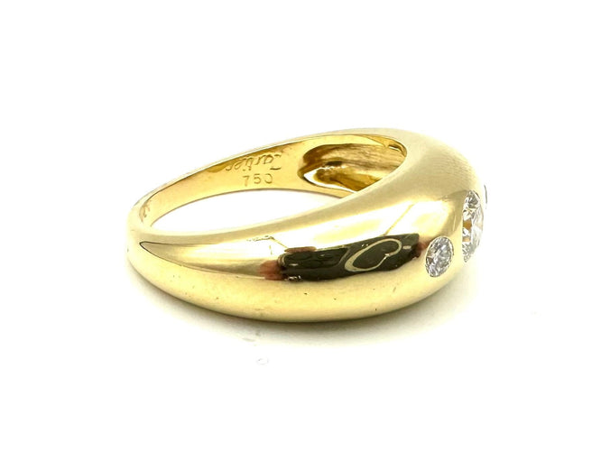 CARTIER. Collection "Daphné", bague vintage or jaune et diamants
