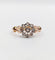 Bague 54 Ancienne bague marguerite or rose, diamants taille rose (circa 1900) 58 Facettes A05495