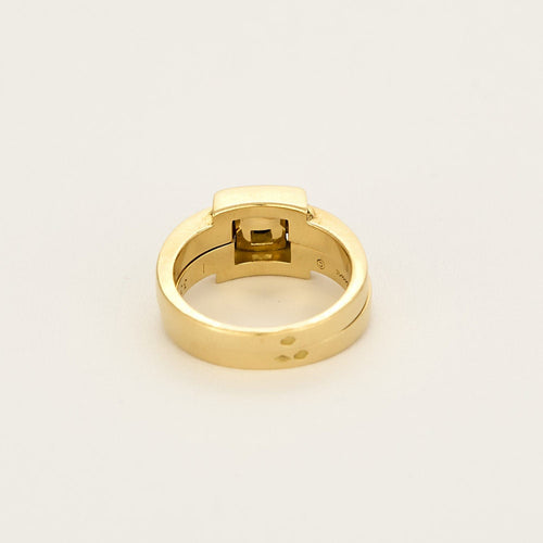 Bague 53 A.ROURE - « CHUT….JE T'AIME » - Bague ouvrante or jaune et diamant princesse 58 Facettes SQU3641