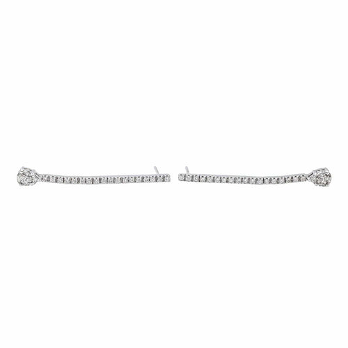 Boucles d'oreilles Boucles d'oreilles  Pendantes Or blanc Diamant 58 Facettes 4410628CN