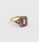 Bague 55 Bague pompadour or jaune, platine, améthyste et diamants taille rose (circa 1910) 58 Facettes A05298