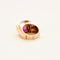 Bague 52 Bague Tank or rose rubis et diamants 58 Facettes 240 400