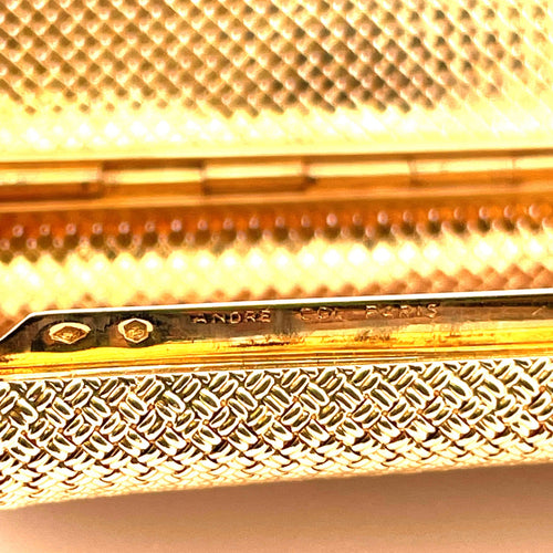 Accessoire Étui vide poche signé André Col or jaune 58 Facettes