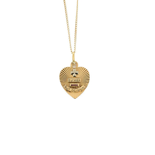 AUGIS - Chaîne retenant une Médaille d'amour en or jaune