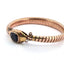 Bracciale vintage anni 60' oro rosa massiccio con zaffiro 58 Facettes