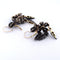 Boucles d'oreilles Boucles d’oreilles anciennes en or 12 kt et argent avec diamants 5,50 ct 58 Facettes