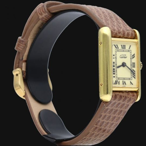Montre Cartier Montre Tank Vermeil Must 58 Facettes MT43318
