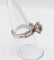 Bague marguerite vintage or blanc, 0,60 carat diamants serti illusion 58 Facettes A06236