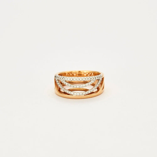 Bague 53 Bague croisée avec diamants 58 Facettes 2512