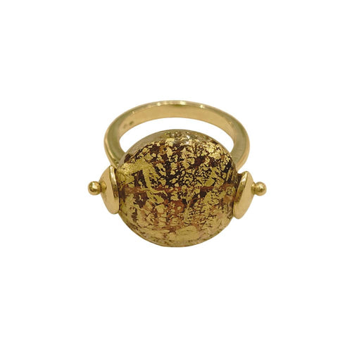 Bague en or jaune et Murano