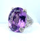 Bague 60 DIOR - Bague or blanc, grand modèle MISS DIOR, améthyste et diamants 58 Facettes AB638