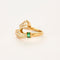 Bague 54 BRY - Bague toi et moi en or jaune, émeraudes et diamants 58 Facettes 250104