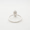 Bague 56 Solitaire diamant taille marquise en or gris 58 Facettes
