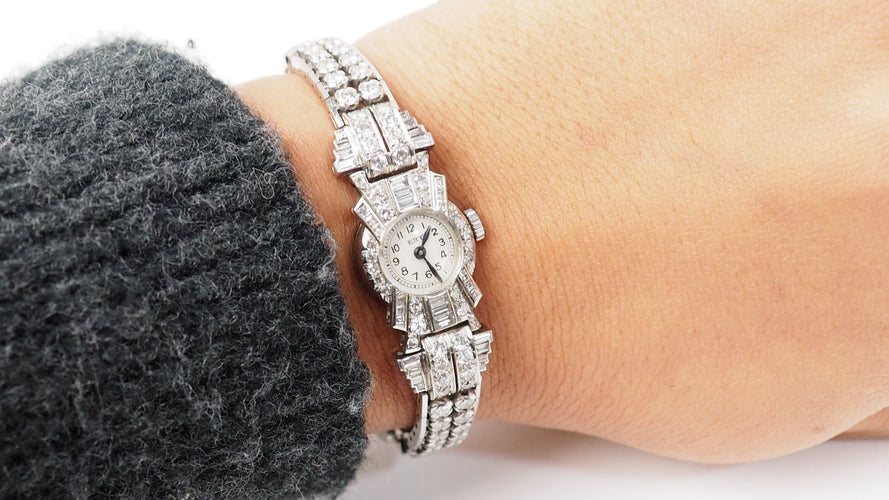 Montre 16cm Montre Ery en or platine et diamants 58 Facettes 32306