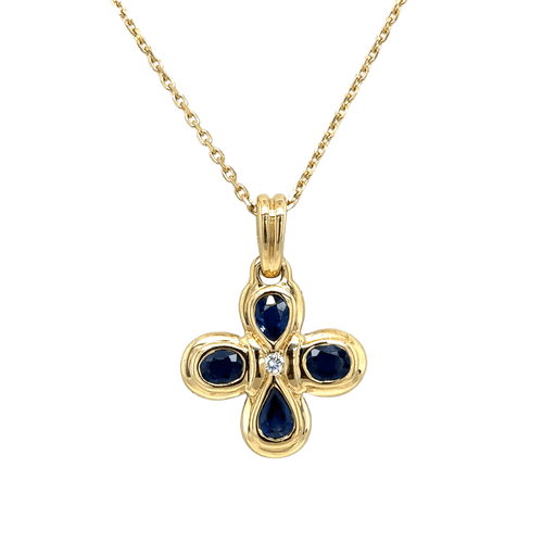 Pendentif Pendentif or jaune Diamant et Saphirs 58 Facettes 12065/19