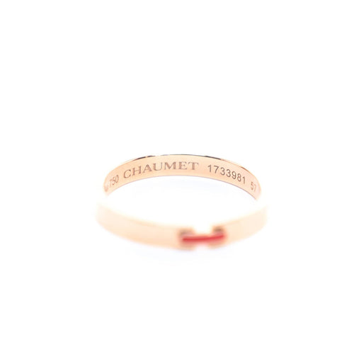 Bague 57 CHAUMET - Bague liens or jaune et émail rouge 58 Facettes 87263