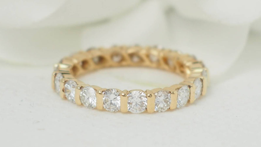 Bague 54 Alliance américaine en or jaune et diamants 58 Facettes 32368