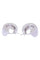 Boucles d'oreilles Créoles modernes or blanc 58 Facettes 091541