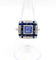 Bague Art Déco Platine, saphir pain de sucre et diamants, Branar Paris 58 Facettes A06224