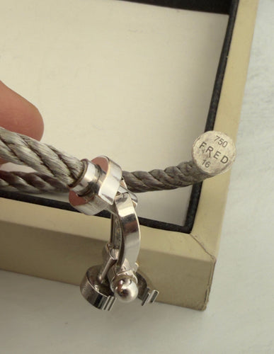 Bracelet Bracelet Fred Force 10 taille 16 or et acier 58 Facettes