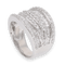 Bague 50 Bague en or gris avec 2,33 Cts de diamants 58 Facettes