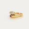 Bague 52.5 Bague Toi & Moi or jaune rubis et diamants 58 Facettes