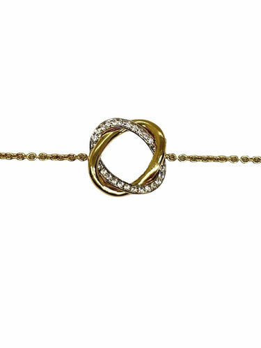 Bracelet Bracelet Poiray Tresse or et diamants 58 Facettes 1075