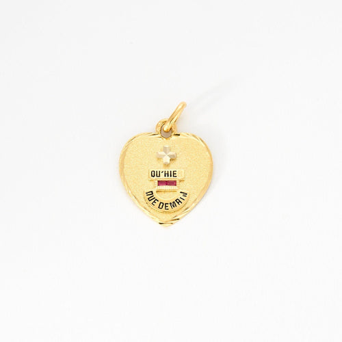 Pendentif AUGIS - Médaille coeur or jaune 58 Facettes GU25
