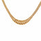 Collier maille américaine en chute or jaune 18 carats