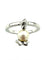 Bague 52 DIOR. Collection "Muguet", bague or blanc 18K et perle 58 Facettes
