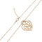 Collier Collier Poiray, "Coeur entrelacé", or rose et diamants. 58 Facettes 35035