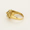 Bague 55,5 Bague dôme en or jaune et saphir 58 Facettes GU298X2