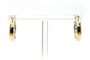 Boucles d'oreilles Boucles d'oreilles contemporaines serties de diamants en or jaune et blanc 18k 58 Facettes 23404