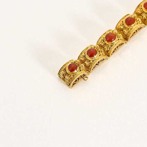 Bracelet Bracelet souple en or jaune et cornalines 58 Facettes PAL30432