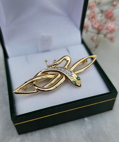 Broche Broche serpent émeraudes 58 Facettes 487