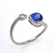 Bague Bague en or blanc tanzanite et diamant. 58 Facettes 40231022