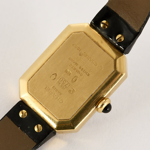 Montre CHANEL - Montre Première Or jaune & cuir vernis 58 Facettes