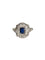 Bague 59 Bague Art Déco en or blanc et platine 58 Facettes
