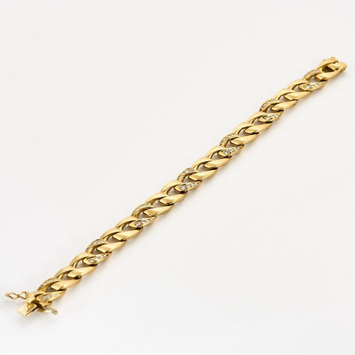 CARTIER x GEORGES LENFANT - BERGAME - Rare Bracelet en or jaune et diamants