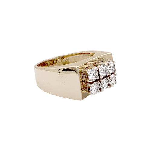 Bague 49 Bague "Tank" deux ors et diamants. 58 Facettes 35066