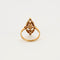 Bague 48 Bague or jaune et gris perle et diamants 58 Facettes GU54