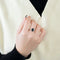 Bague 51 Bague or blanc saphir et diamants 58 Facettes LP976/13