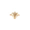 Bague 57 Bague aigrette diamant or rose et blanc Art Nouveau 58 Facettes