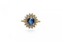 Bague Bague avec saphir et diamants en or jaune 14 carats 58 Facettes 11772