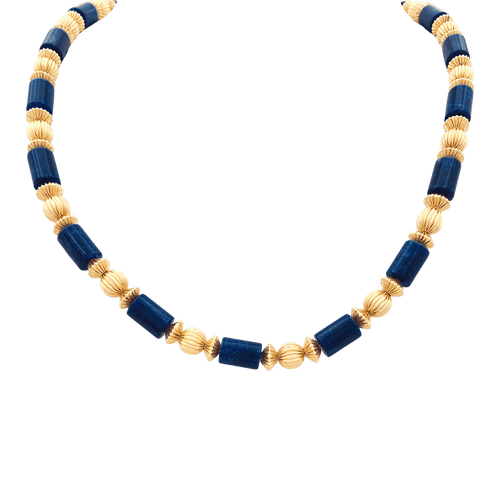 Collier Collier Lalaounis, or jaune, sodalites. 58 Facettes 34619