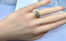 Bague Bague or jaune, diamant 4,17 carats et diamants baguettes 58 Facettes AB418
