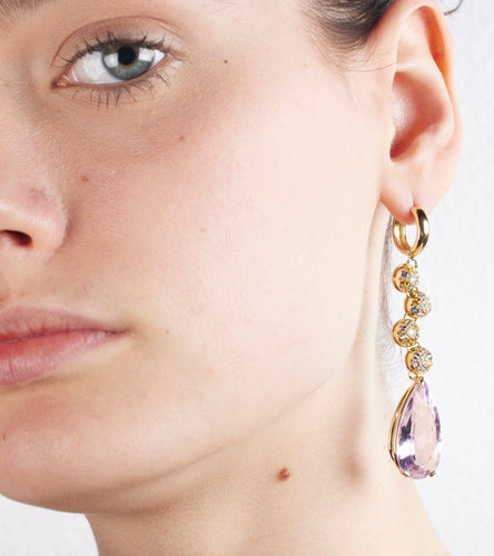 Boucles d'oreilles Boucles d’oreilles améthystes 58 Facettes
