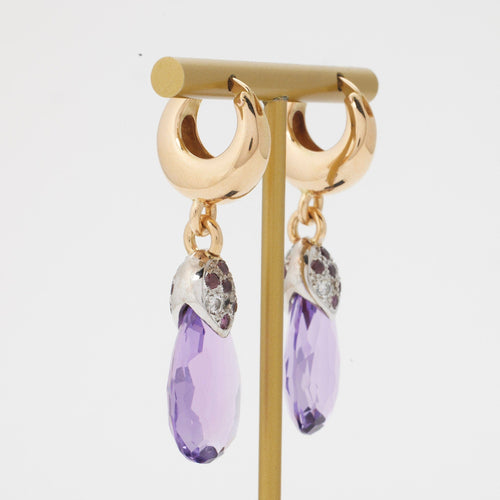 Boucles d'oreilles Boucles d’oreilles améthystes 58 Facettes